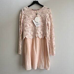 SEE BY CHLOÉ Layered Guipure Lace Cotton Mini Dress